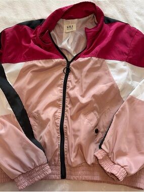 Vintage LILI CLASSICS Pink Colorblock Windbreaker Jacket